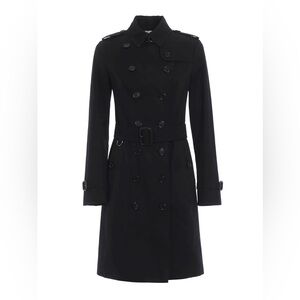 BURBERRY *NWT* Sandringham Long Double-Breasted Trench Coat in Black Size 2